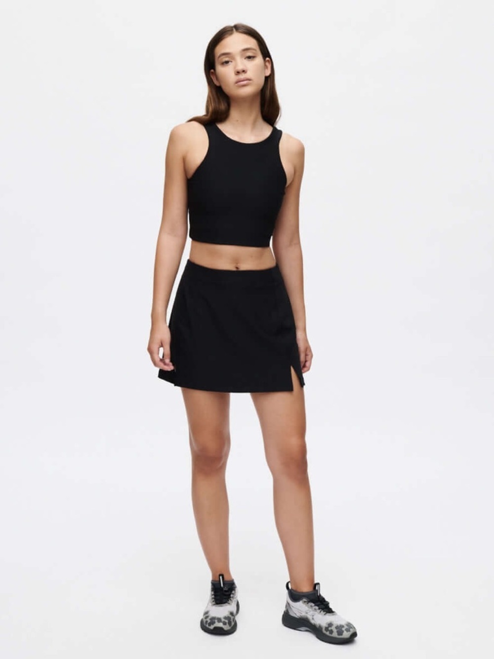 Outdoor Voices Black Athletic Mini Skirt Built-in Shorts
